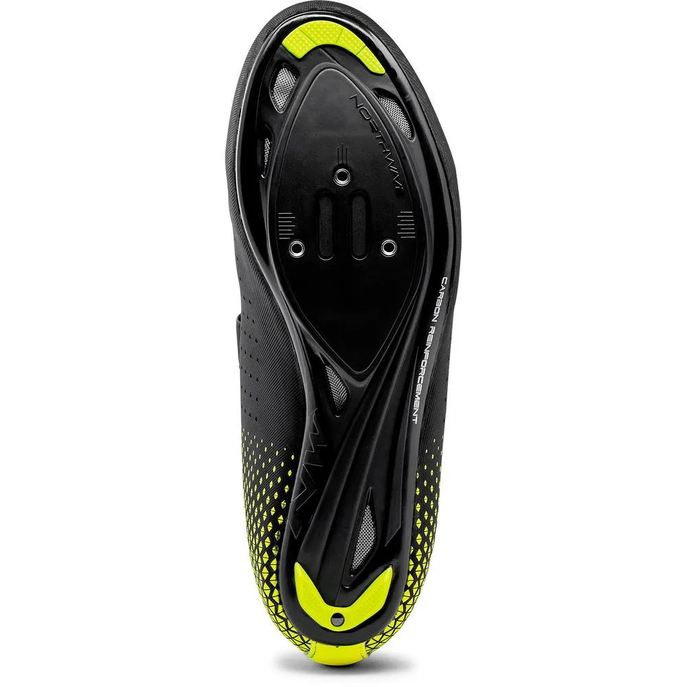 Northwave Core 2 Road Shoes  - Black/Yellow Fluo