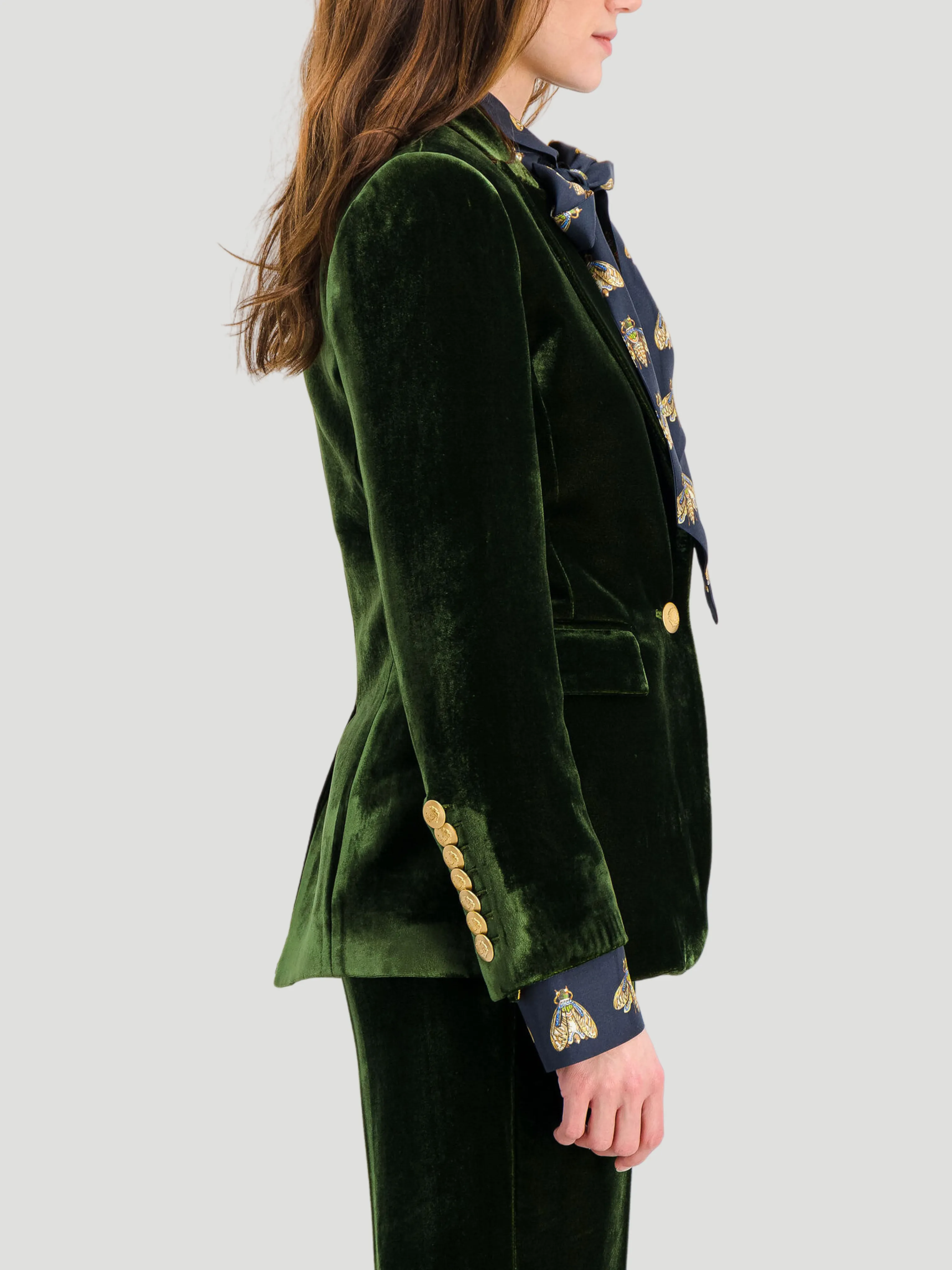 Olive Mila Velvet Jacket