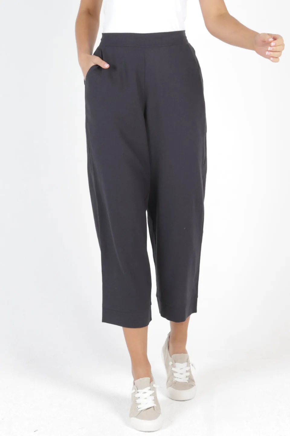 Parker Linen Blend Crop Indy Grey Pant