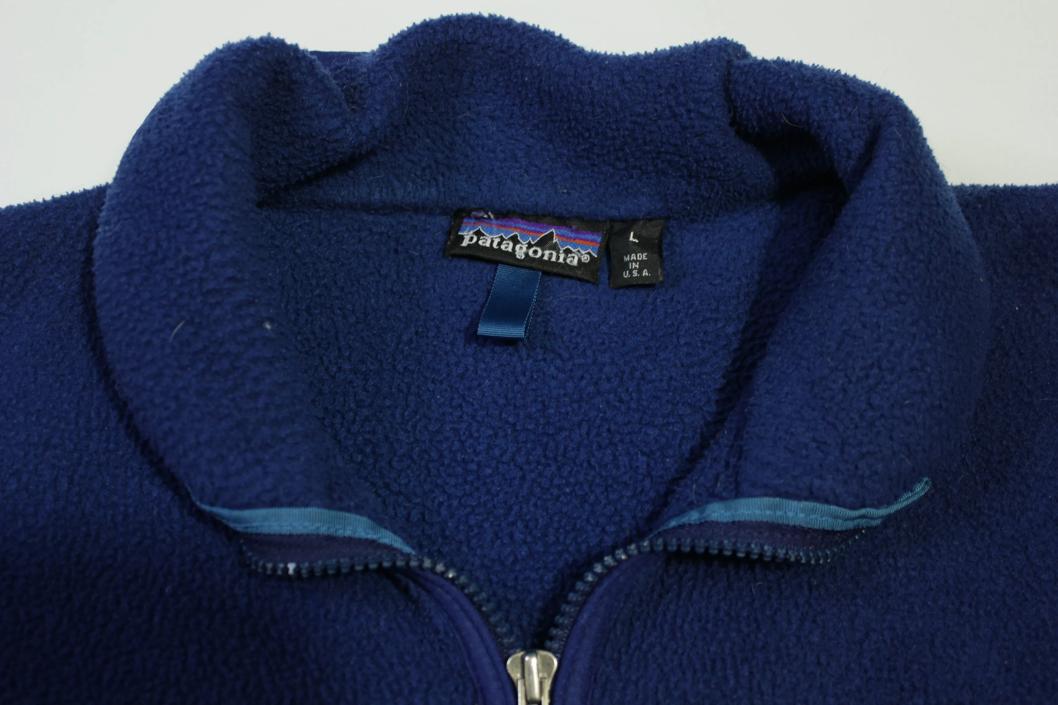 Patagonia Vintage 90's Synchilla Square Pocket Made in USA Fleece Zip Up Jacket