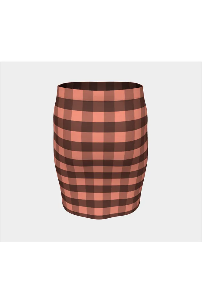 Plaid Bare Fitted Skirt