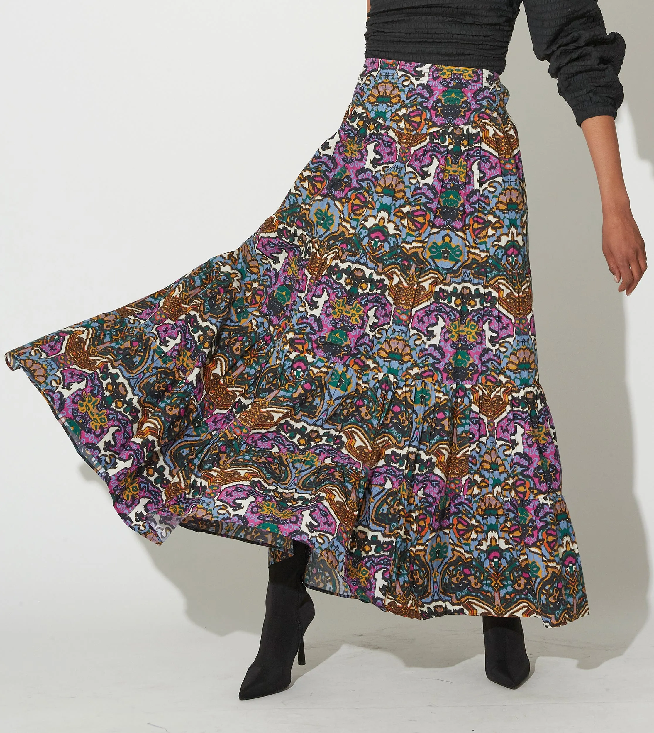 Rania Maxi Skirt | Mosaic Ikat