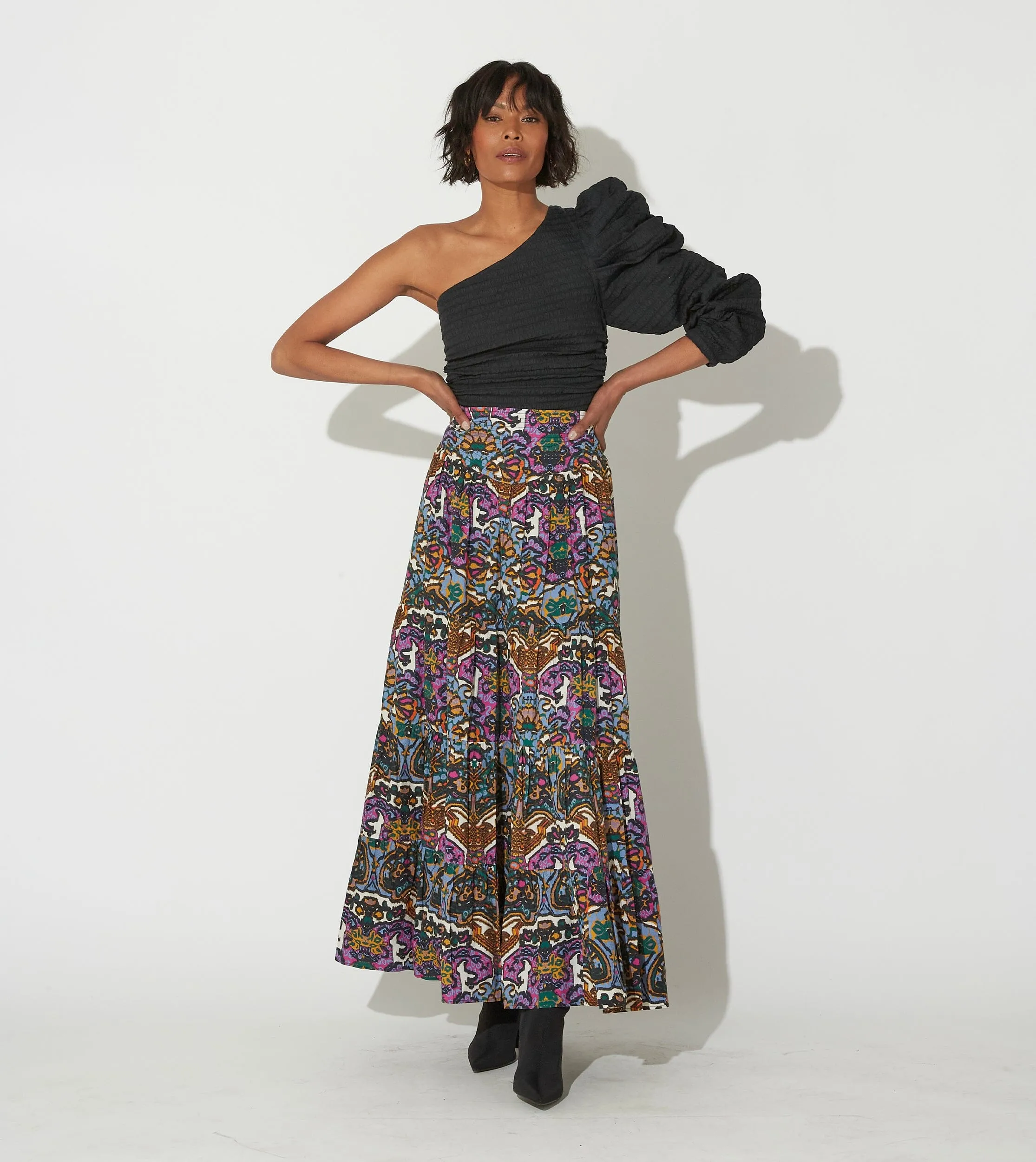 Rania Maxi Skirt | Mosaic Ikat