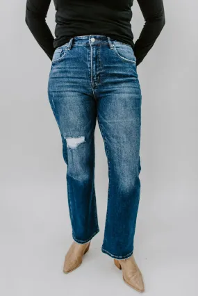 Risen Shawna Distressed Straight Jeans