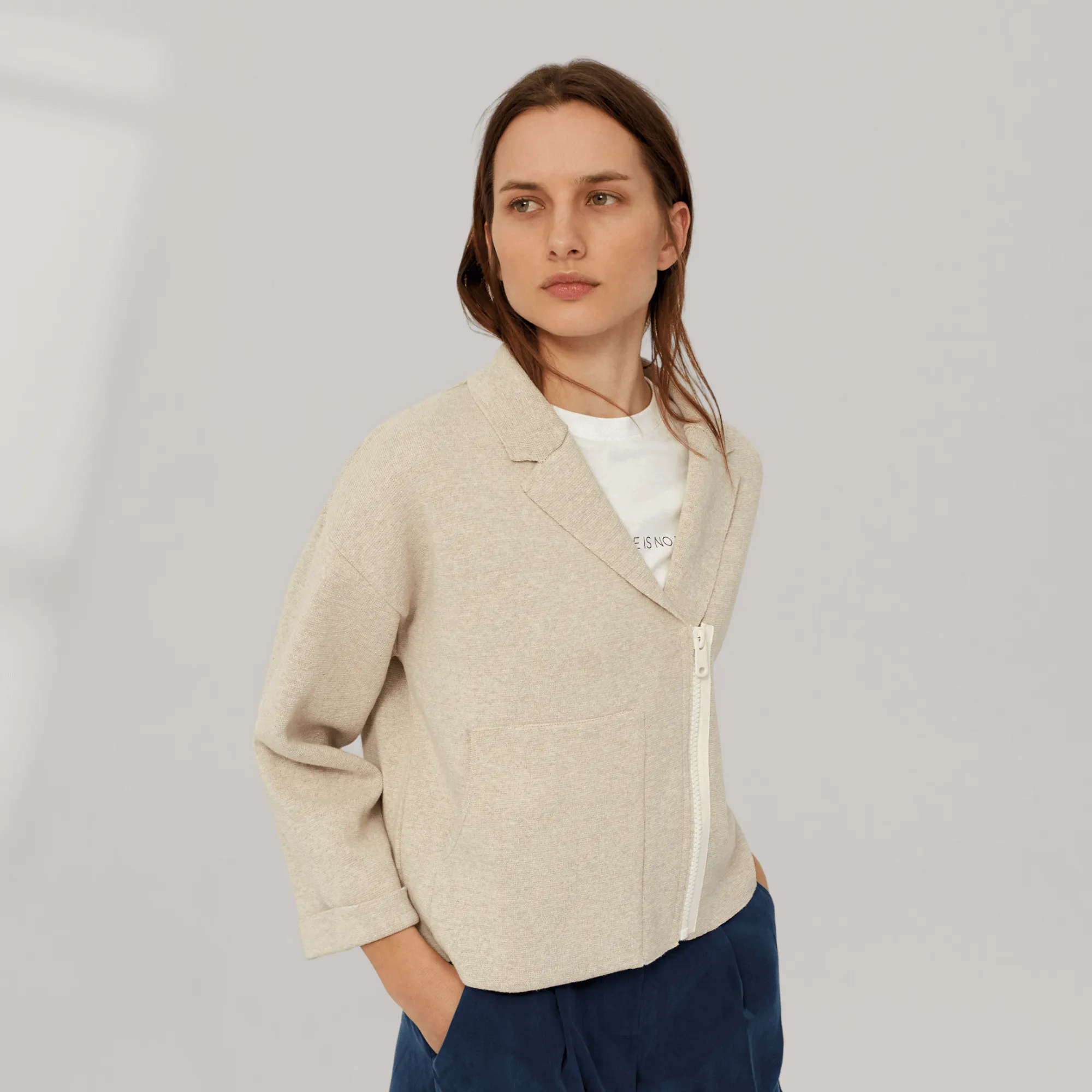 Ros - Recycled Cotton Knitted Blazer | Women's