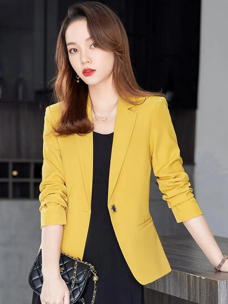 Single Breasted One Button Blazer