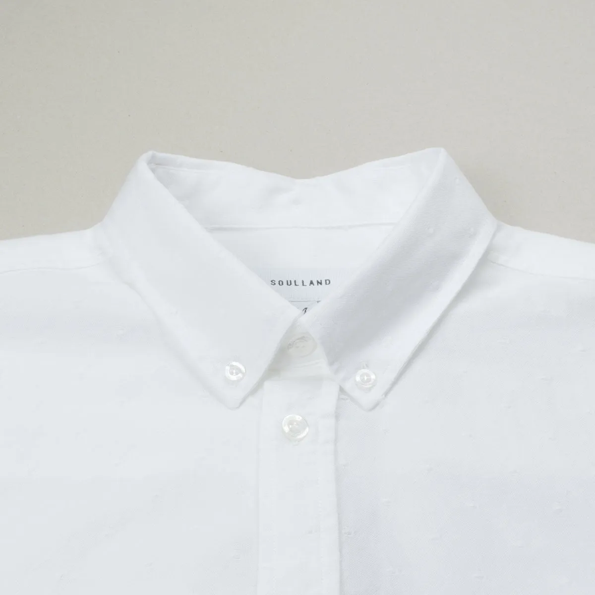 Soulland - Goldsmith Oxford Shirt - White with Dots