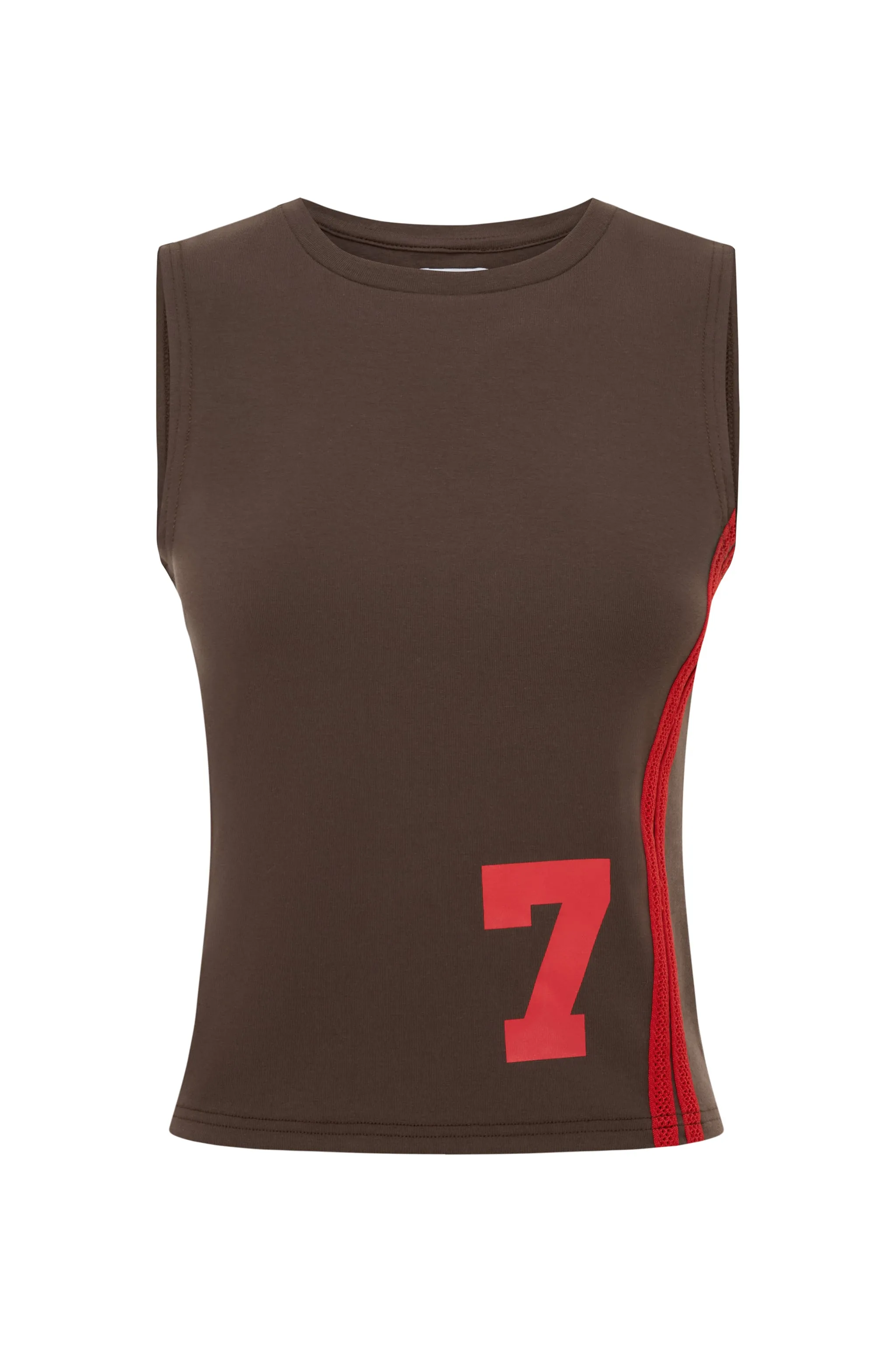 Straight Sevens Tank | Brown