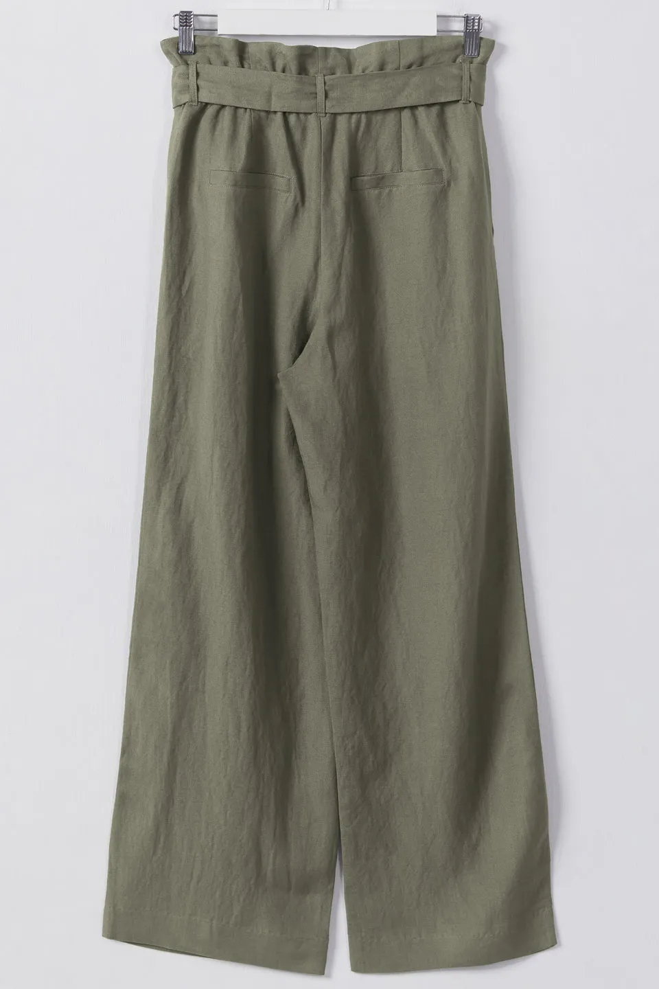 Summer Love Army Paper Bag Linen Blend Pant