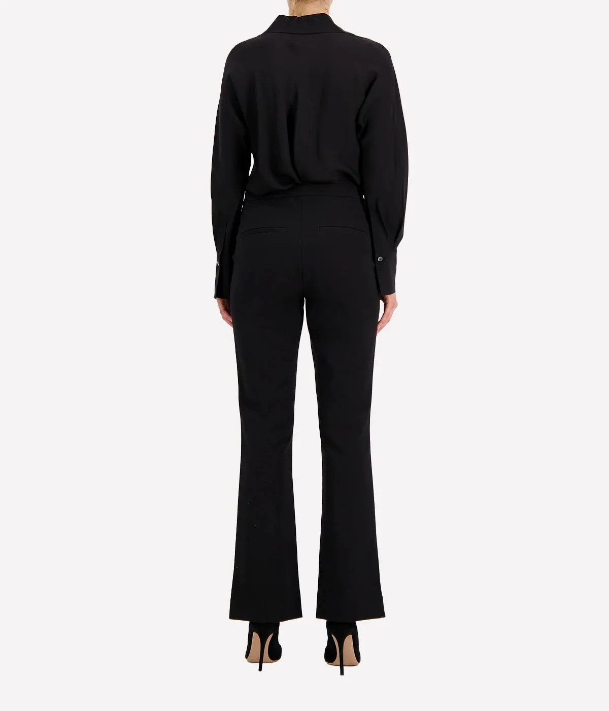 Tapered Leg Trouser in Black