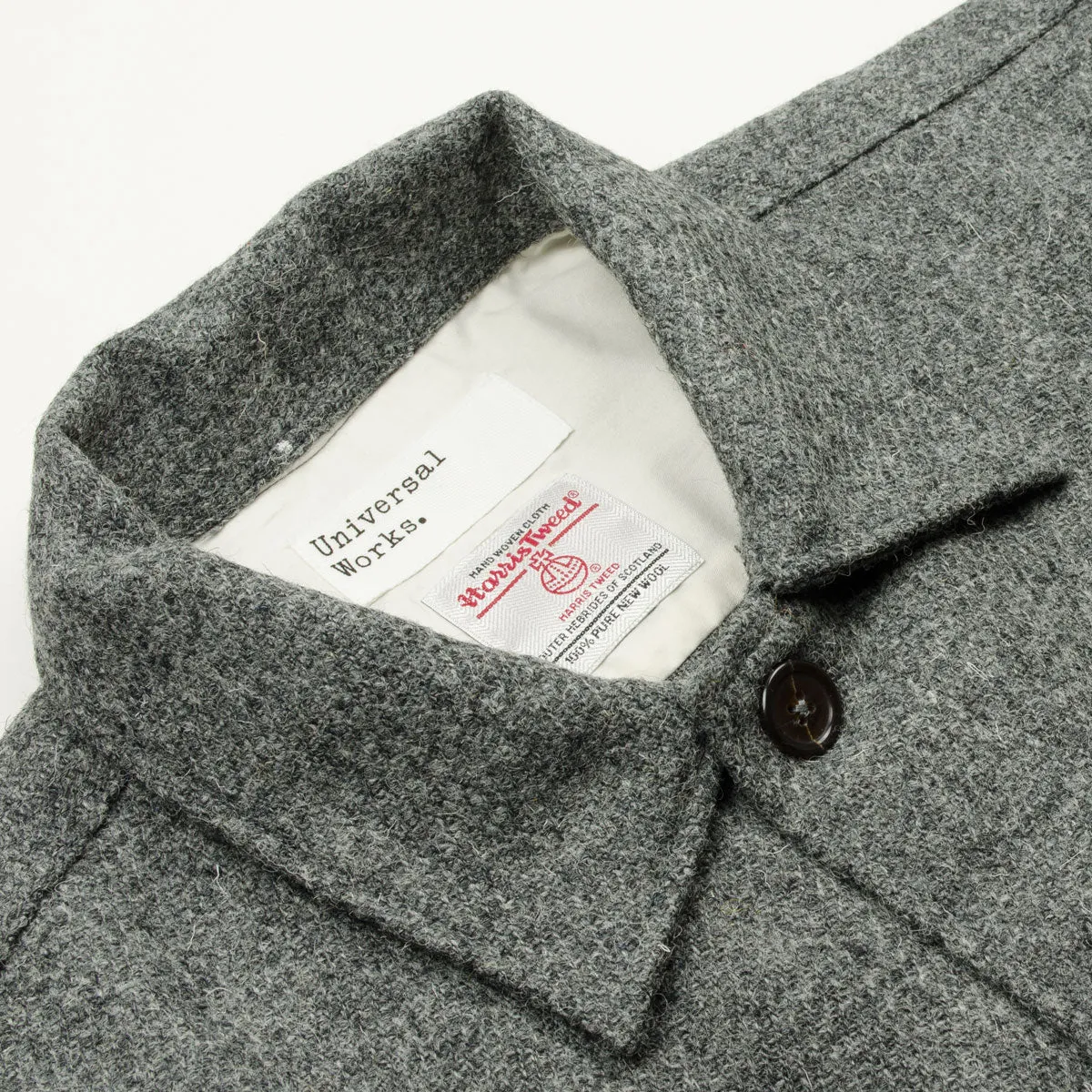 Universal Works - Easy Over Jacket Harris Tweed - Grey