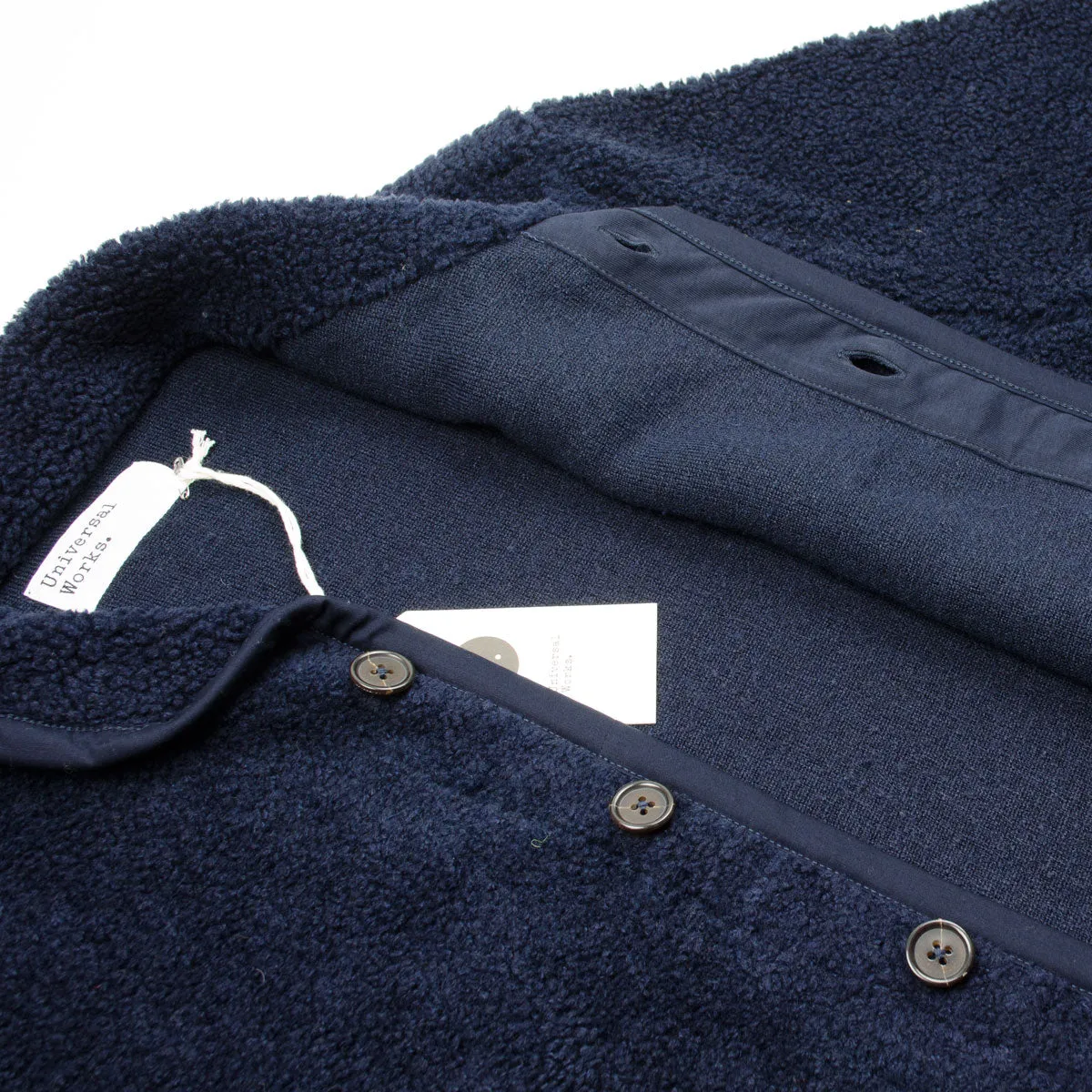 Universal Works - Lancaster Jacket Mountain Fleece - Navy