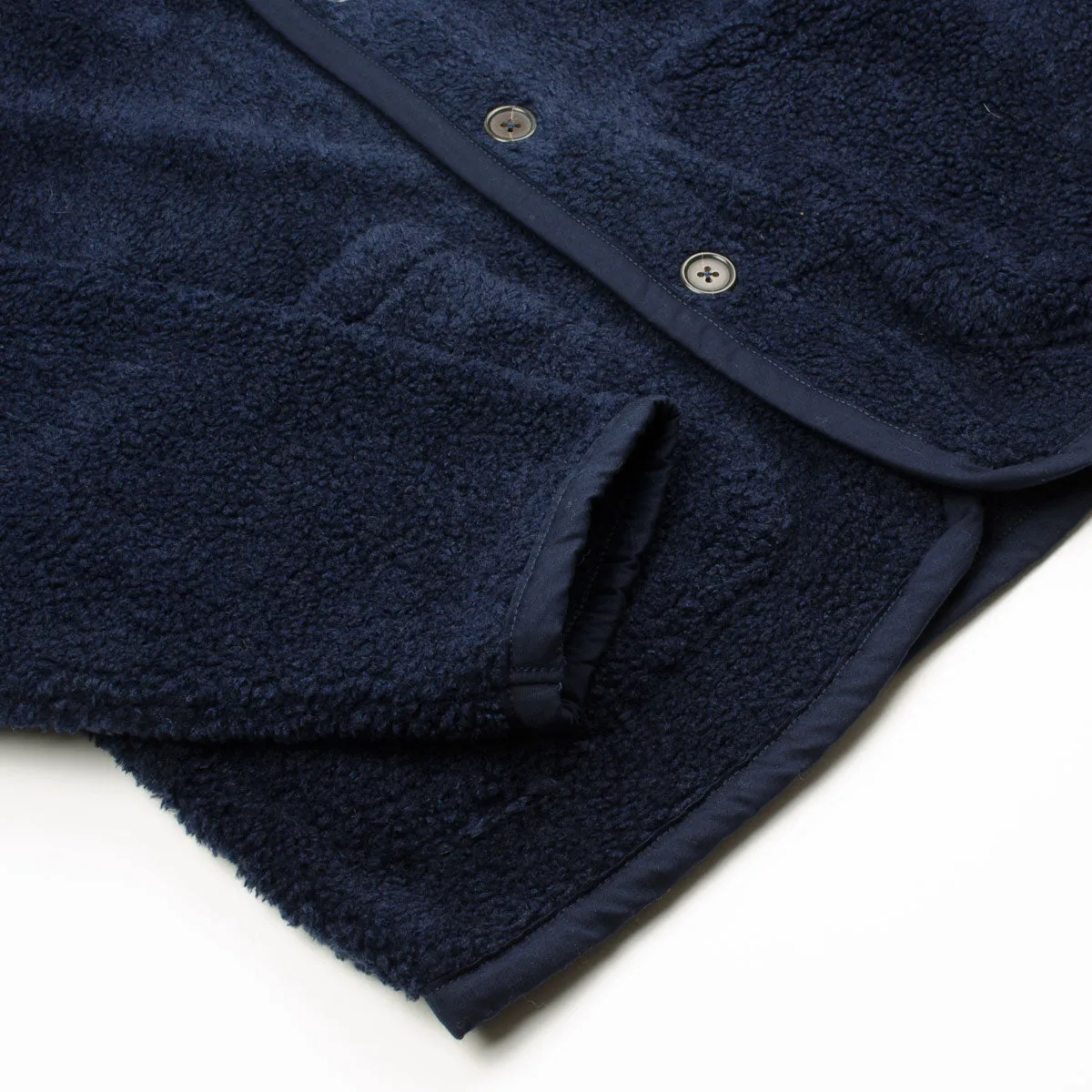 Universal Works - Lancaster Jacket Mountain Fleece - Navy