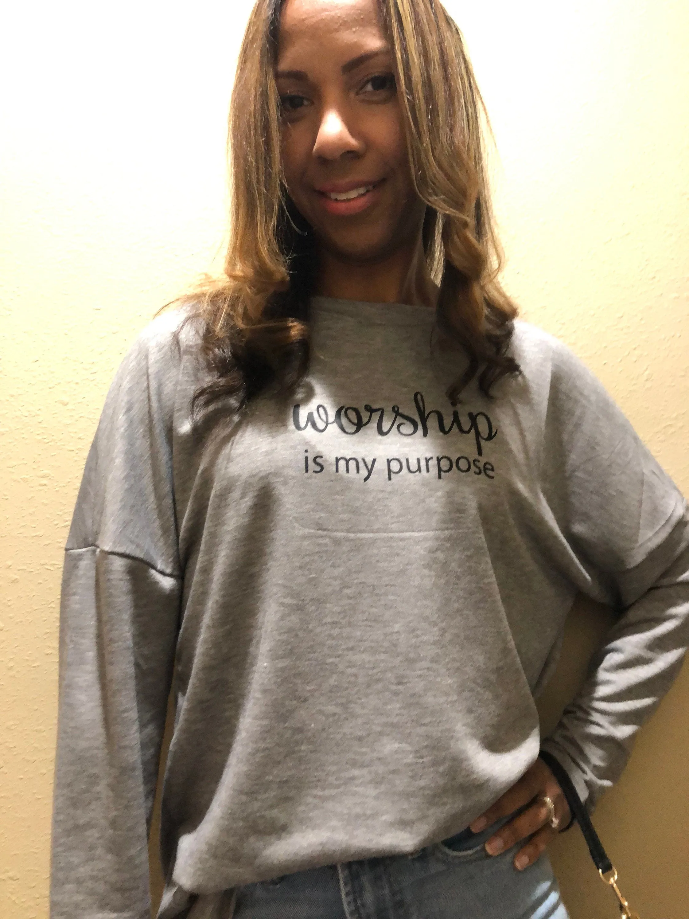 Worship is My Purpose Black & Gray Jogger Set