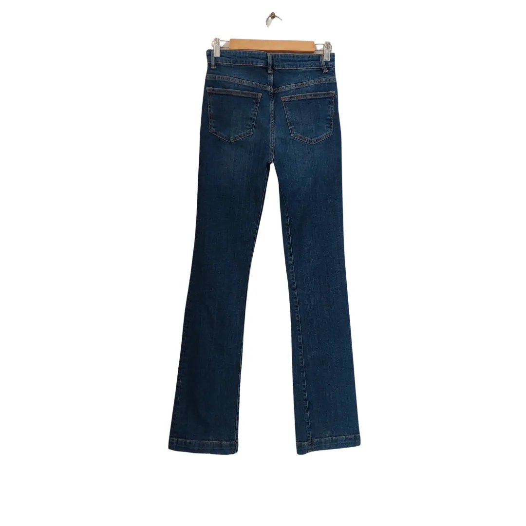 ZARA Blue Denim Straight-leg Jeans