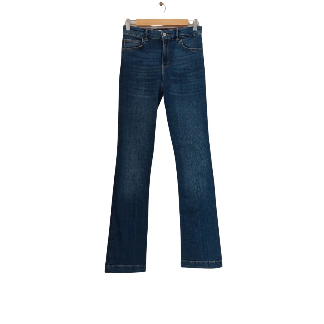 ZARA Blue Denim Straight-leg Jeans